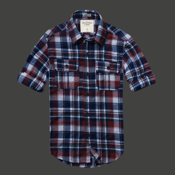 Abercrombie Fitch Hombres Plaid Camisa AF6992
